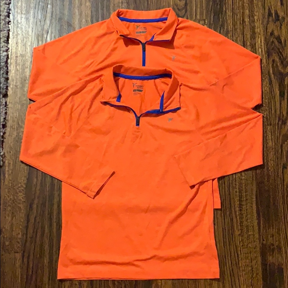 (2)Boys active quarter zip tee
